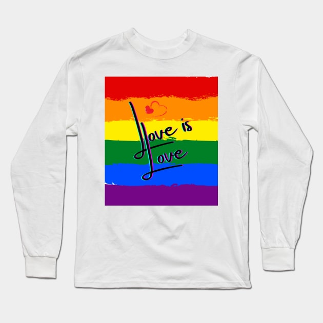 Pride Love is Love Long Sleeve T-Shirt by CheeseOnBread